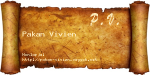Pakan Vivien névjegykártya